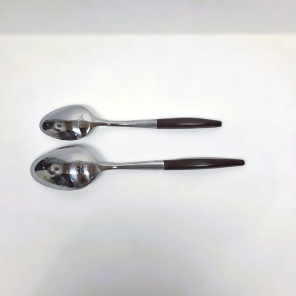 UNUSED Interpur INR2 Spoon Lot x2 Teaspoon Soup Tablespoon Discontinued Vtg - Picture 3 of 7